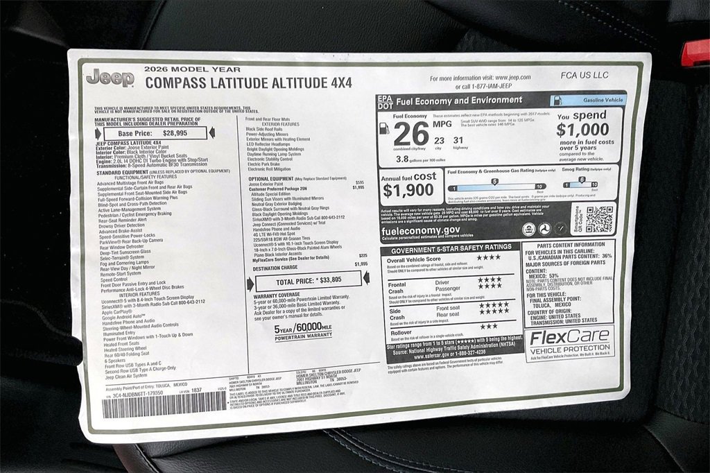 New 2026 Jeep Compass Latitude image 14