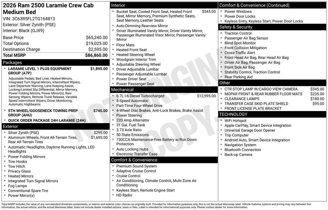 New 2026 RAM 2500 Laramie AWD/4WD image 40