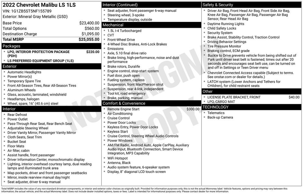 Used 2022 Chevrolet Malibu LS image 40