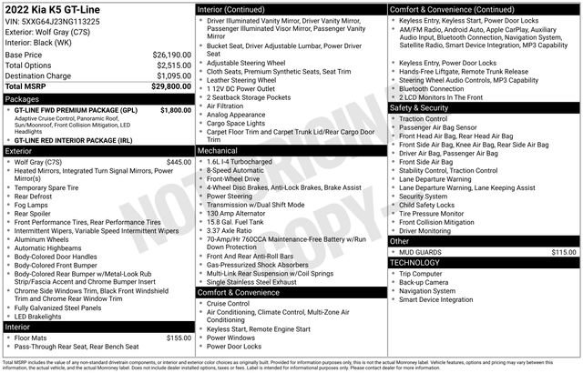 Used 2022 Kia K5 GT-Line w/ GT-Line FWD Premium Package image 7