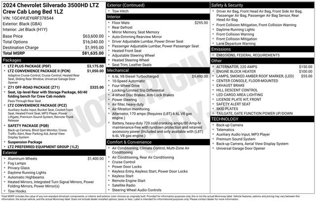 Used 2024 Chevrolet Silverado 3500 LTZ w/ LTZ Plus Package image 35