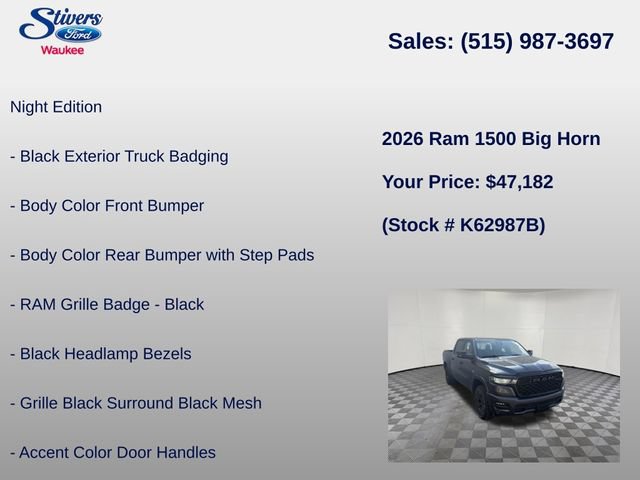 Used 2026 RAM 1500 Big Horn w/ Night Edition AWD/4WD image 32