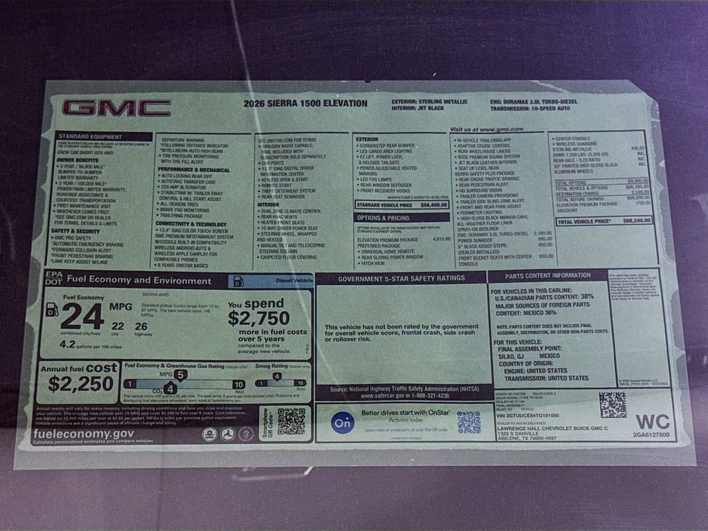 New 2026 GMC Sierra 1500 Elevation w/ Elevation Premium Package image 20
