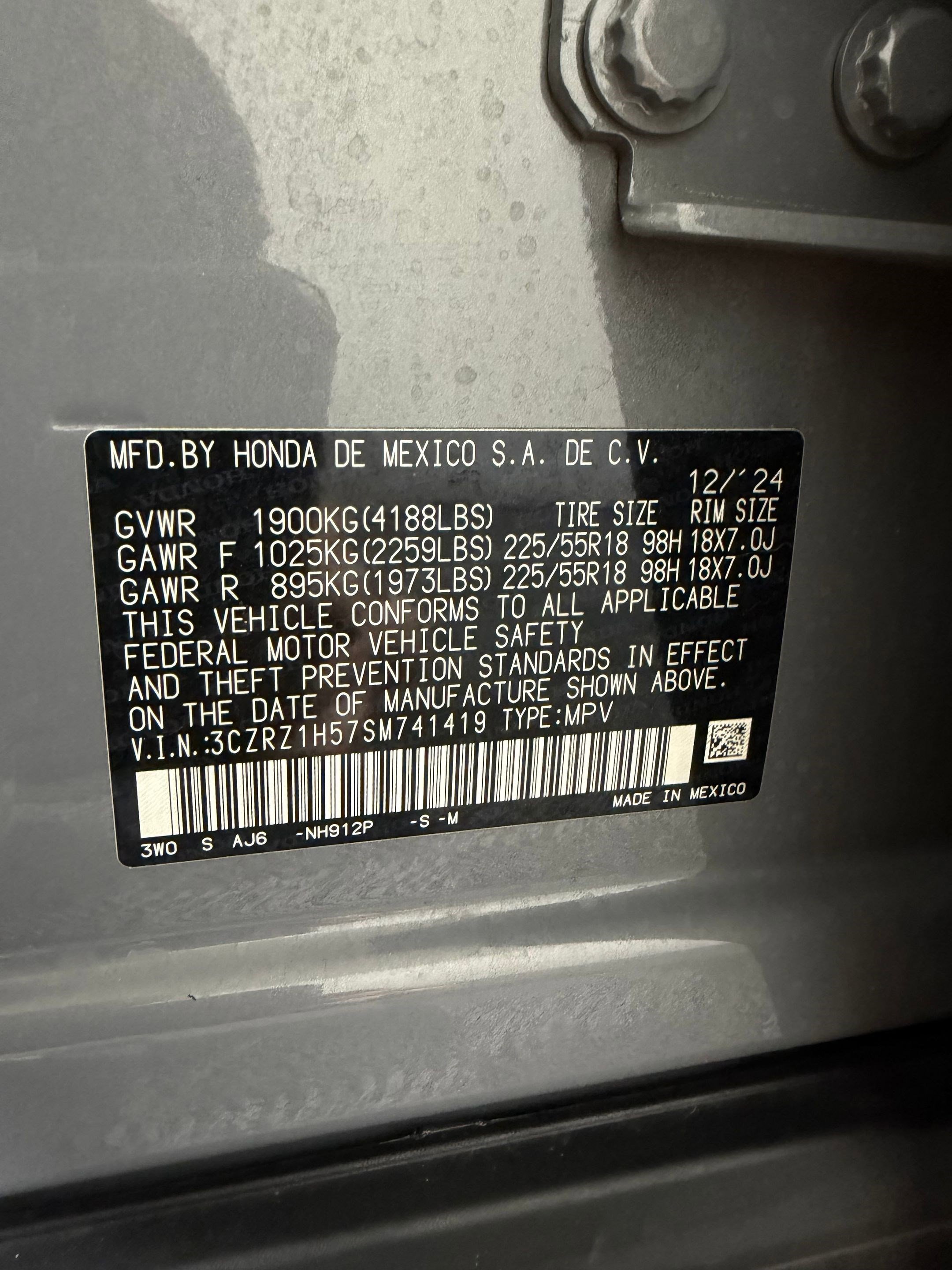 Certified 2025 Honda HR-V Sport image 18