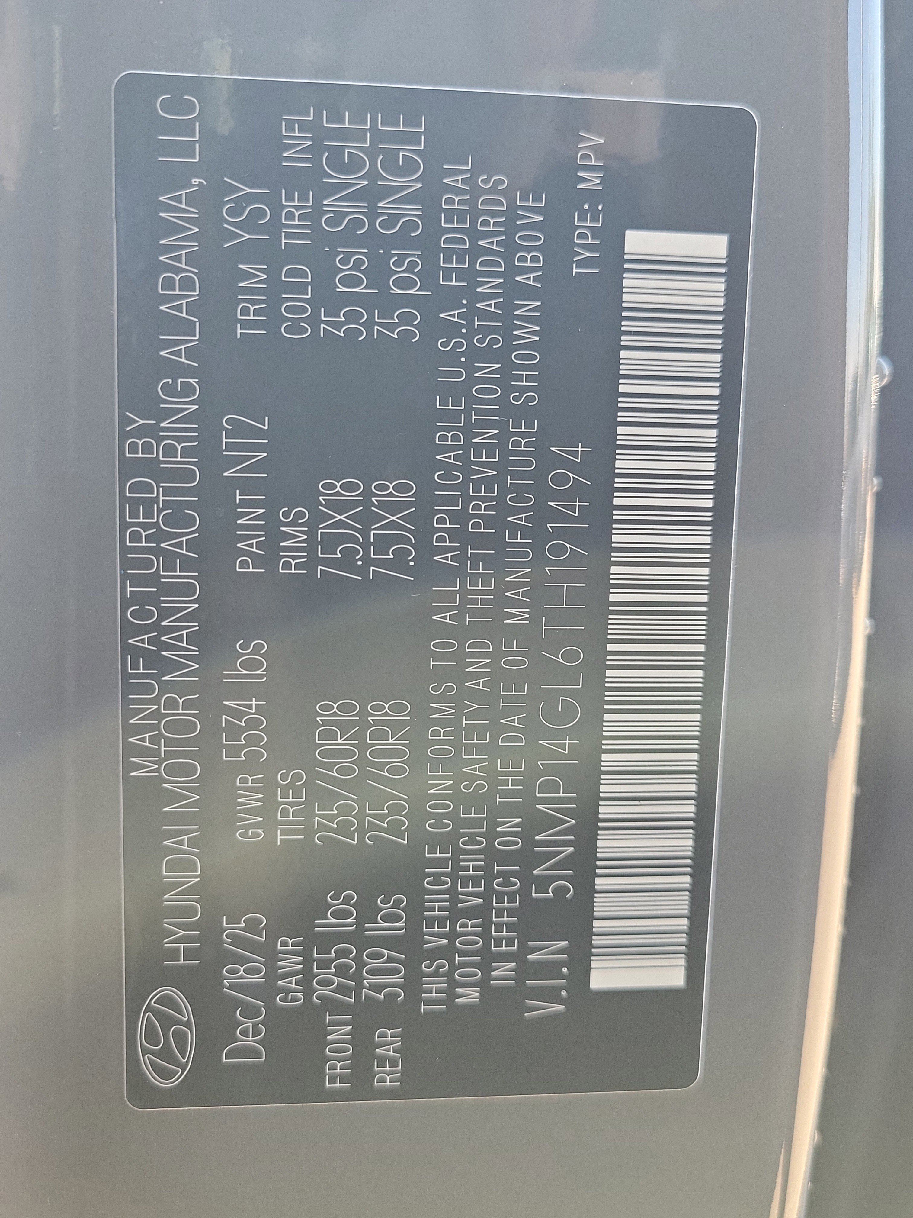 New 2026 Hyundai Santa Fe SE image 30