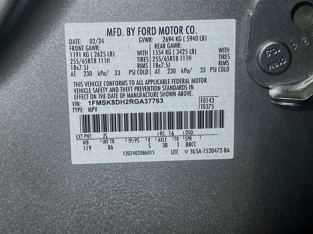 Certified 2024 Ford Explorer XLT AWD/4WD image 33