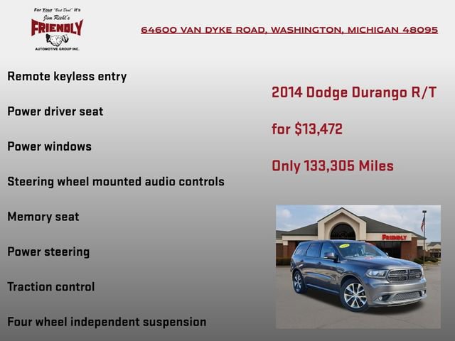 Used 2014 Dodge Durango R/T w/ Trailer Tow Group IV image 15