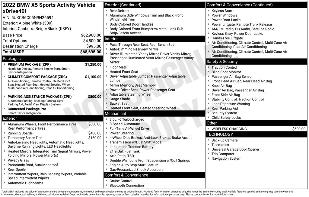 Used 2022 BMW X5 xDrive40i w/ Premium Package image 16