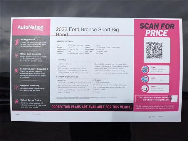 Used 2022 Ford Bronco Sport Big Bend w/ Convenience Package AWD/4WD image 23