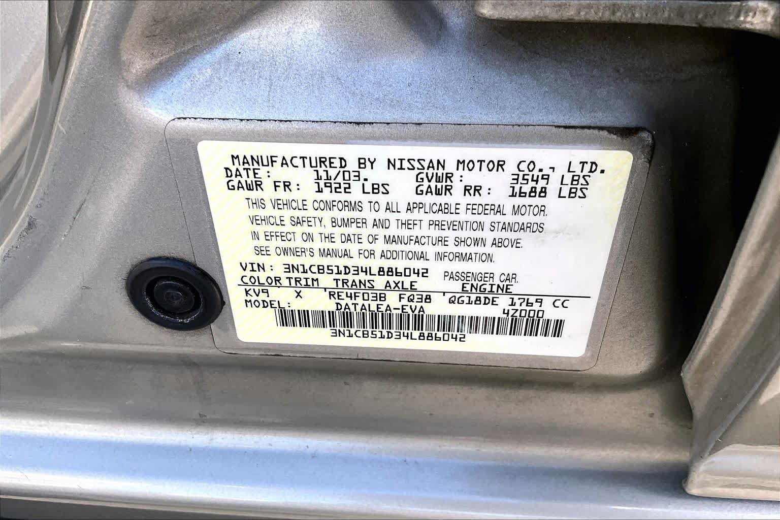 Used 2004 Nissan Sentra S FWD image 33