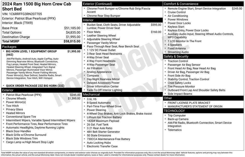 Used 2024 RAM 1500 Big Horn AWD/4WD image 35
