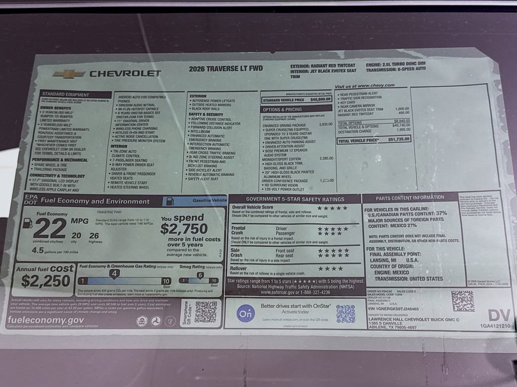 New 2026 Chevrolet Traverse LT w/ Enhanced Driving Package image 20