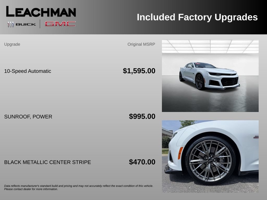 Used 2022 Chevrolet Camaro ZL1 RWD image 10