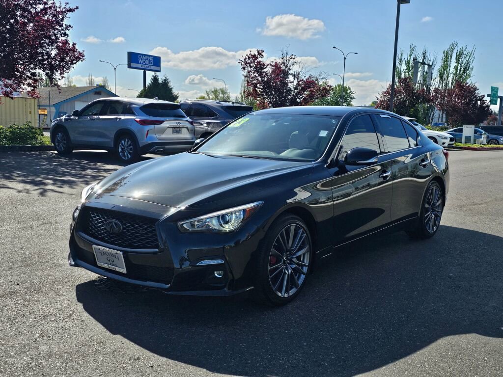 Used 2023 INFINITI Q50 Red Sport 400 w/ Black Opal Edition AWD/4WD image 3