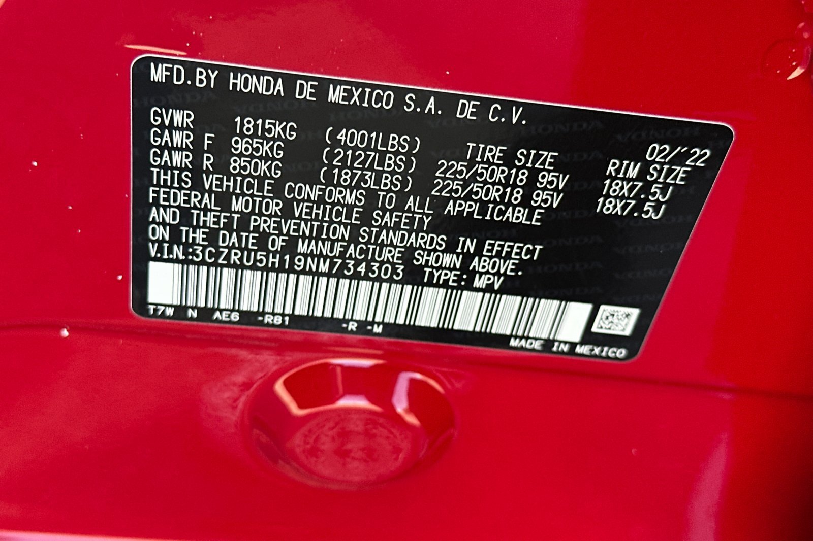 Certified 2022 Honda HR-V Sport image 27