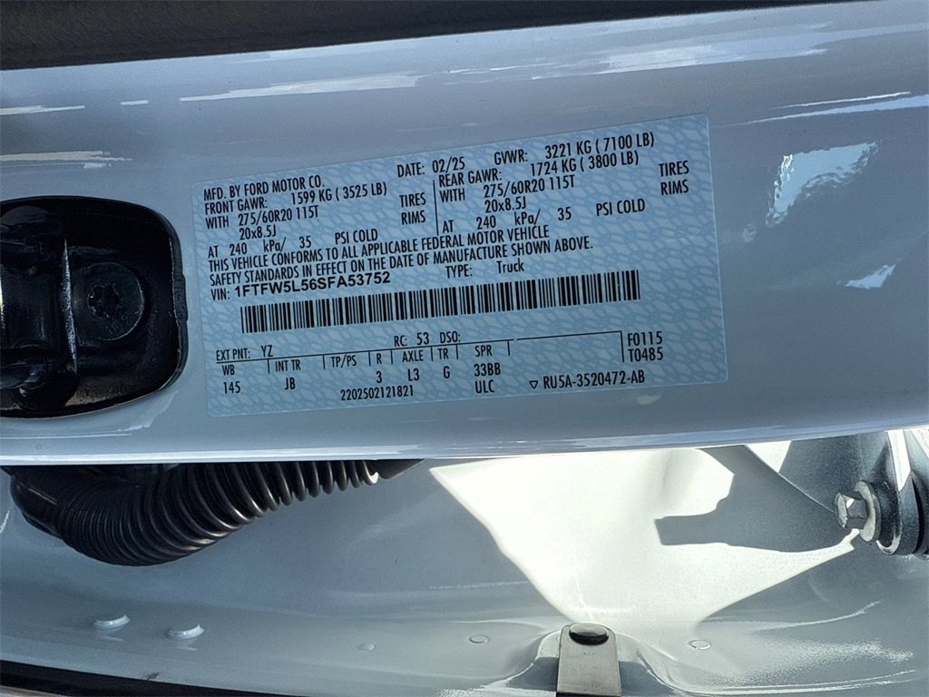 New 2025 Ford F150 Lariat w/ Equipment Group 501A Mid image 36