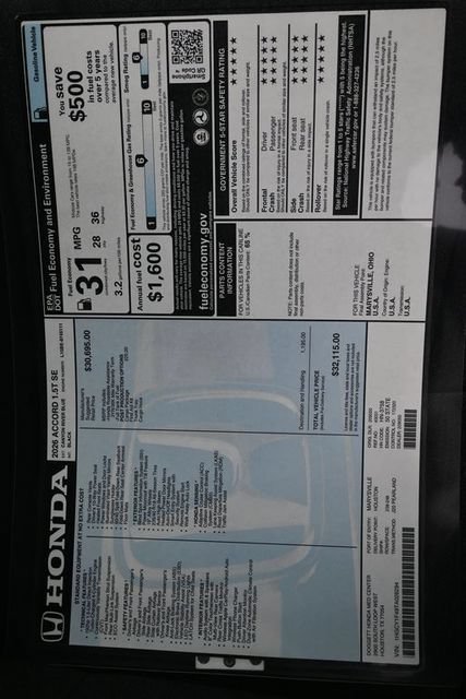 New 2026 Honda Accord SE image 16
