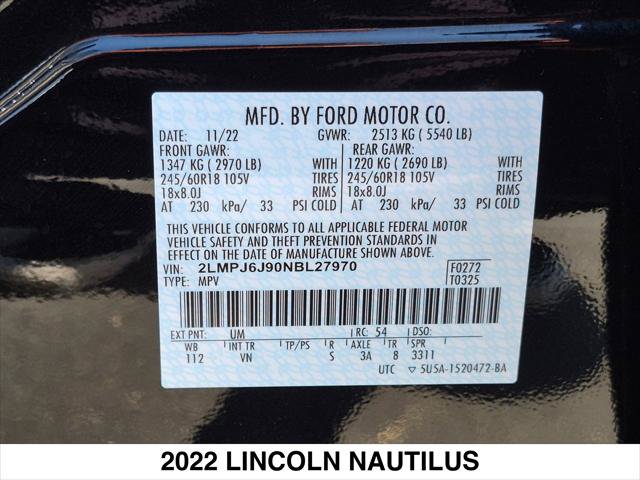Certified 2022 Lincoln Nautilus FWD image 28