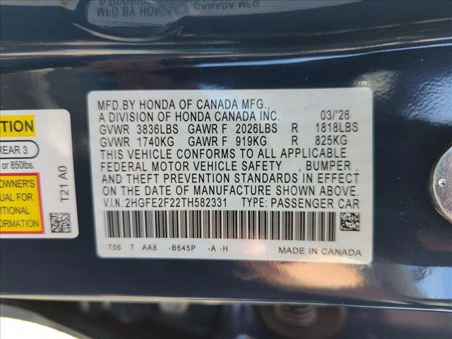 New 2026 Honda Civic LX image 17