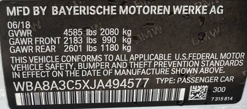 Used 2018 BMW 320i xDrive Sedan w/ Convenience Package AWD/4WD image 37