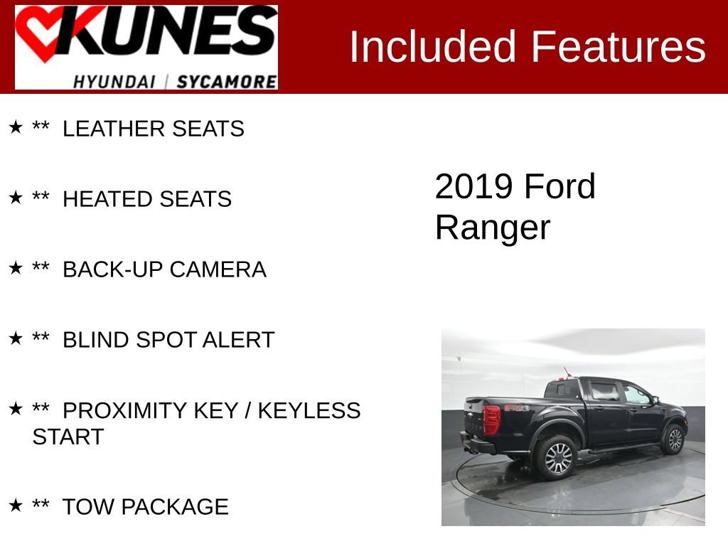 Used 2019 Ford Ranger Lariat w/ Equipment Group 501A Mid AWD/4WD image 2
