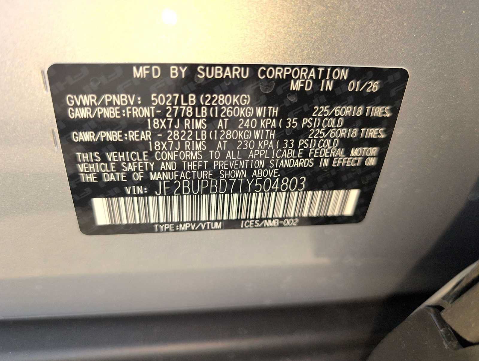 New 2026 Subaru Outback Premium AWD/4WD image 33