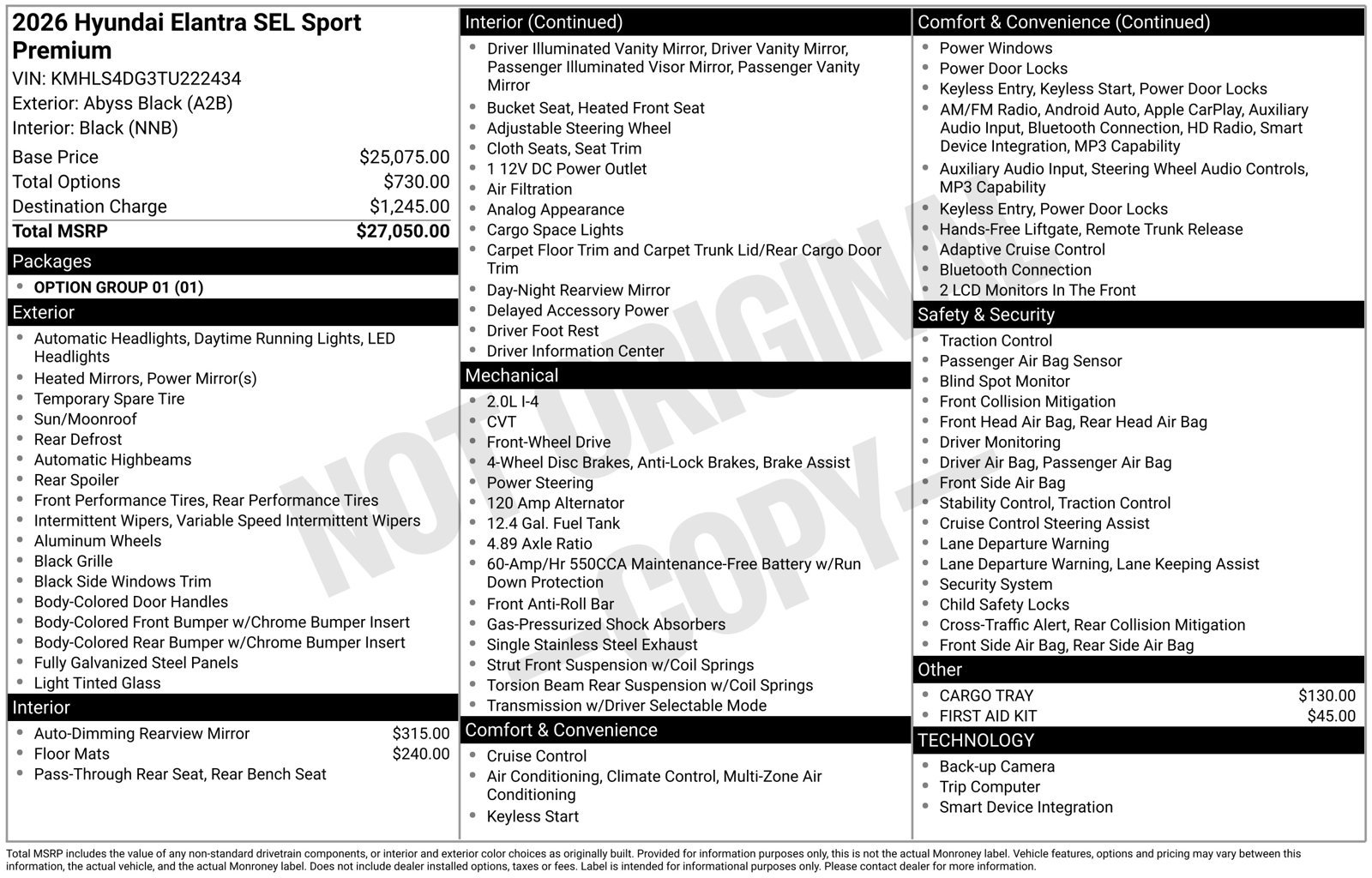 New 2026 Hyundai Elantra SEL Sport Premium FWD image 4