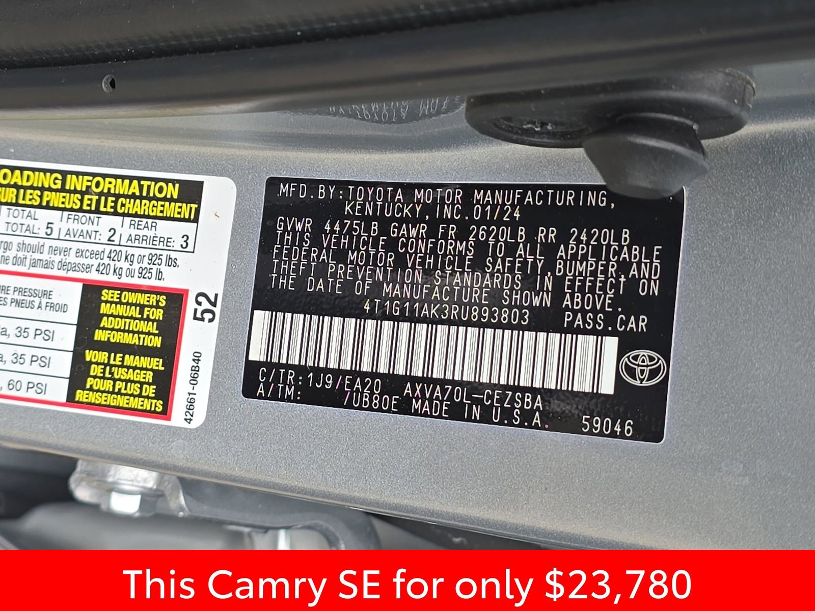 Used 2024 Toyota Camry SE image 40