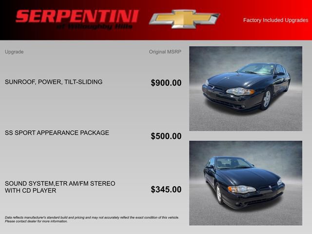 Used 2004 Chevrolet Monte Carlo SS w/ SS Sport Appearance Package FWD image 4