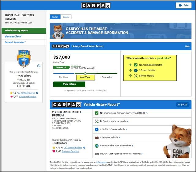 Used 2023 Subaru Forester Premium image 13