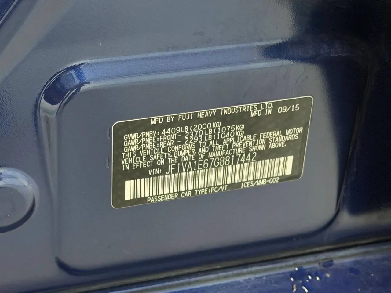 Used 2016 Subaru WRX Premium w/ Popular Package #2 AWD/4WD image 49