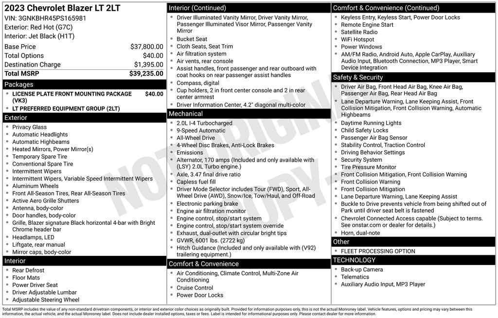 Used 2023 Chevrolet Blazer LT image 2