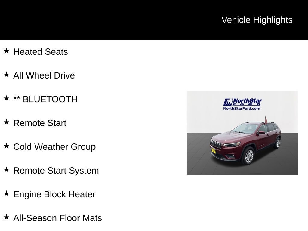 Used 2019 Jeep Cherokee Latitude w/ Cold Weather Group AWD/4WD image 31