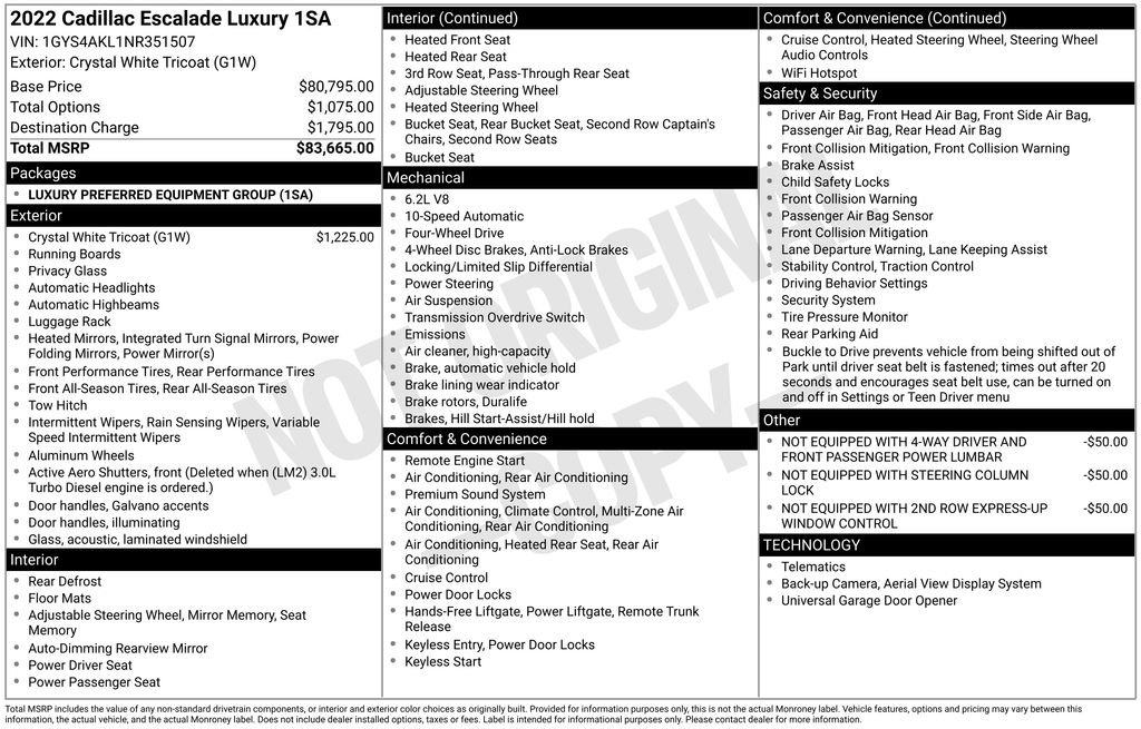 Used 2022 Cadillac Escalade Luxury image 40