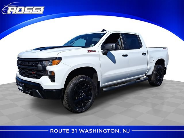 Certified 2025 Chevrolet Silverado 1500 Custom Trail Boss w/ Turbomax Blackout Package AWD/4WD image 1