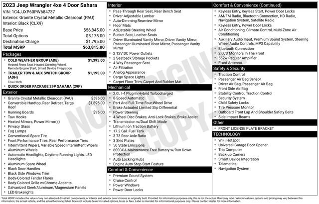 Used 2023 Jeep Wrangler Unlimited Sahara w/ Cold Weather Group image 36