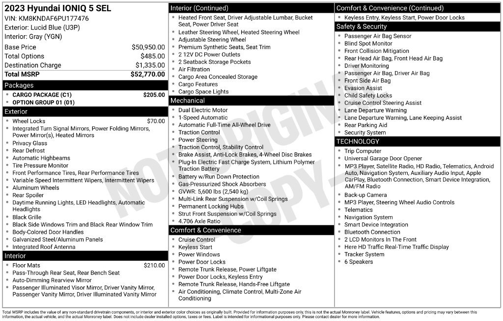 Used 2023 Hyundai Ioniq 5 SEL w/ Cargo Package AWD/4WD image 31