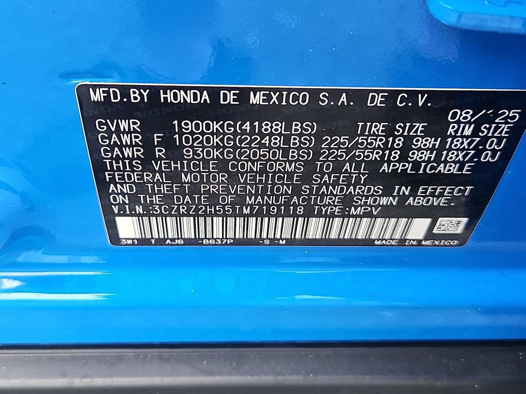 Certified 2026 Honda HR-V Sport image 12