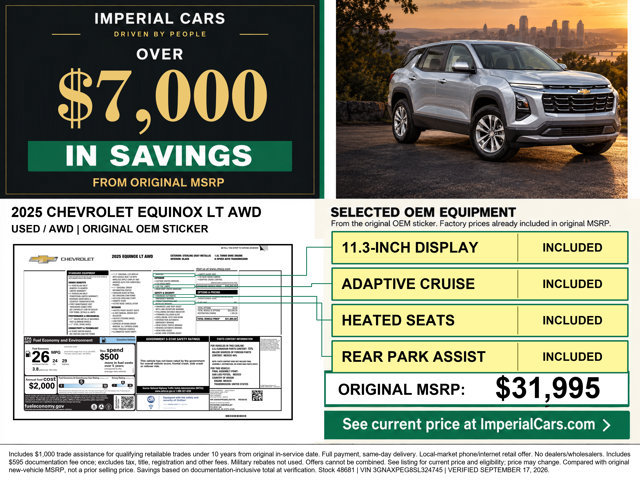 Certified 2025 Chevrolet Equinox LT AWD/4WD image 3