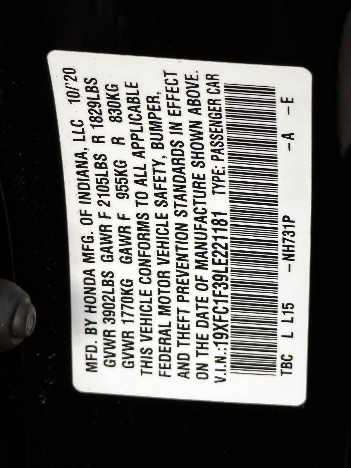 Used 2020 Honda Civic EX image 30