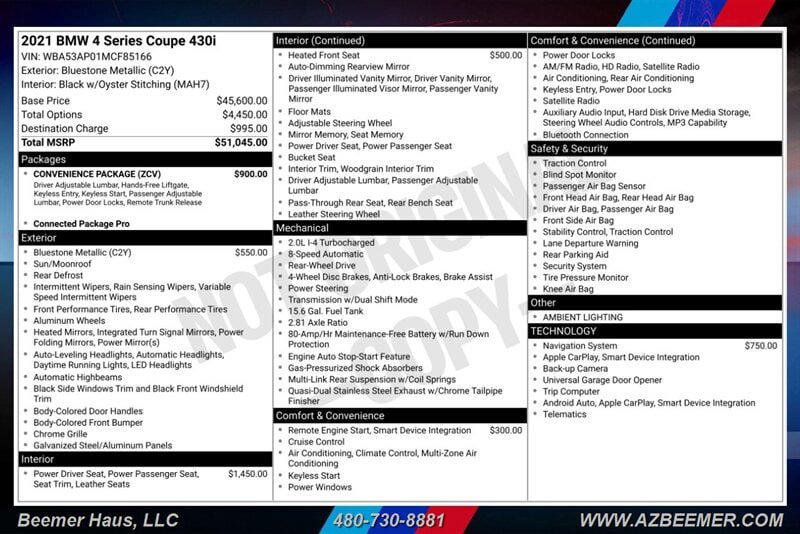 Used 2021 BMW 430i Coupe w/ Convenience Package RWD image 3