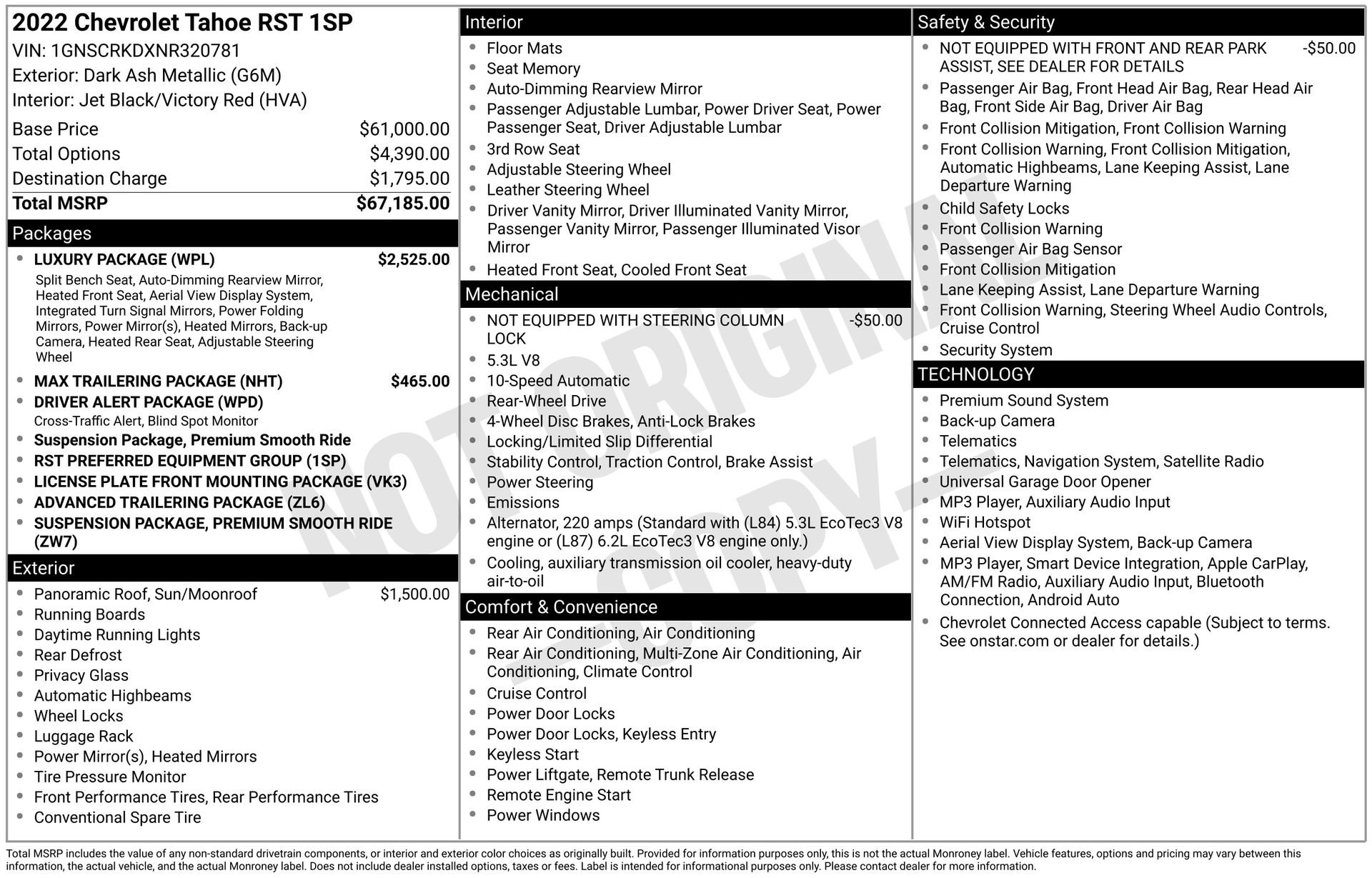 Used 2022 Chevrolet Tahoe RST w/ Luxury Package RWD image 31