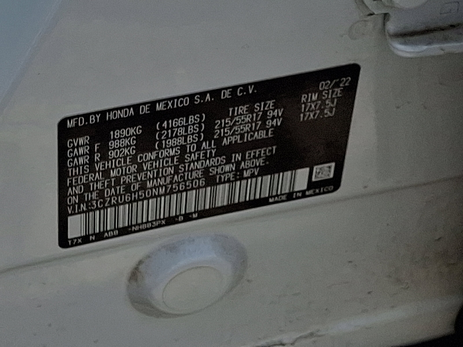 Used 2022 Honda HR-V EX image 4