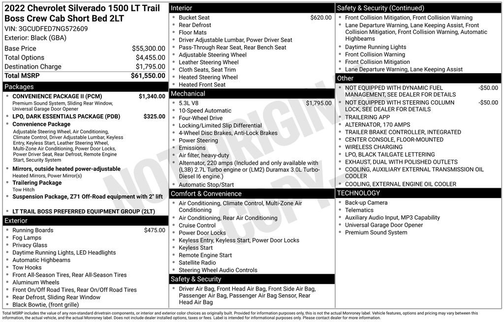 Certified 2022 Chevrolet Silverado 1500 LT Trail Boss w/ Convenience Package II image 37