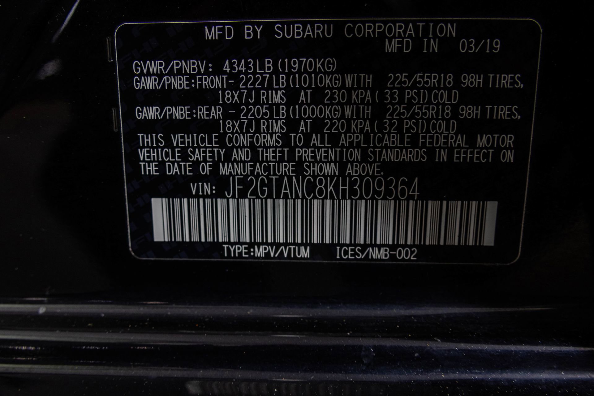 Used 2019 Subaru Crosstrek 2.0i Limited w/ Moonroof Package w/Navigation image 51