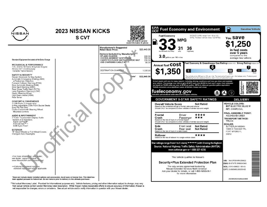 Certified 2023 Nissan Kicks S FWD image 5