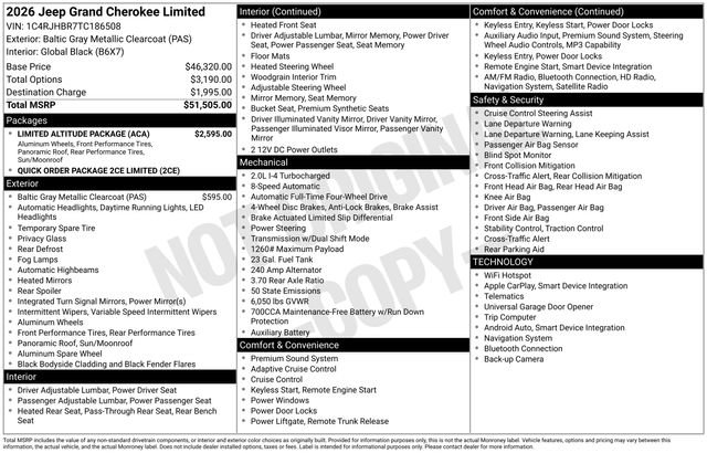 Used 2026 Jeep Grand Cherokee Limited w/ Limited Altitude Package AWD/4WD image 25