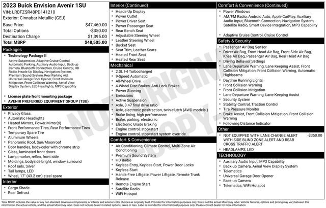Used 2023 Buick Envision Avenir AWD/4WD image 18