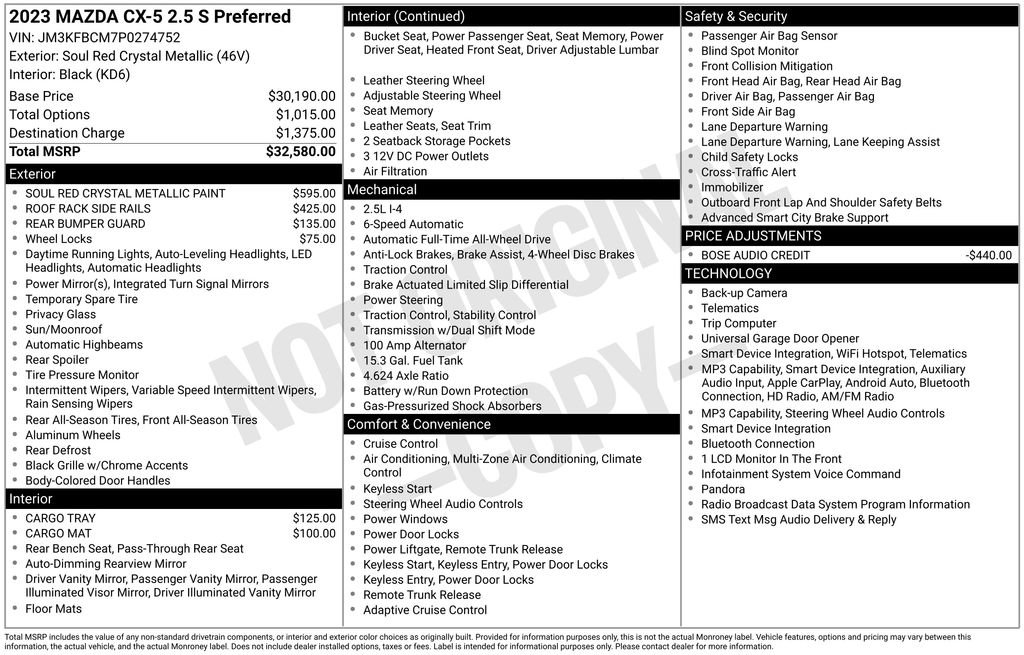 Certified 2023 MAZDA CX-5 AWD 2.5 S image 10