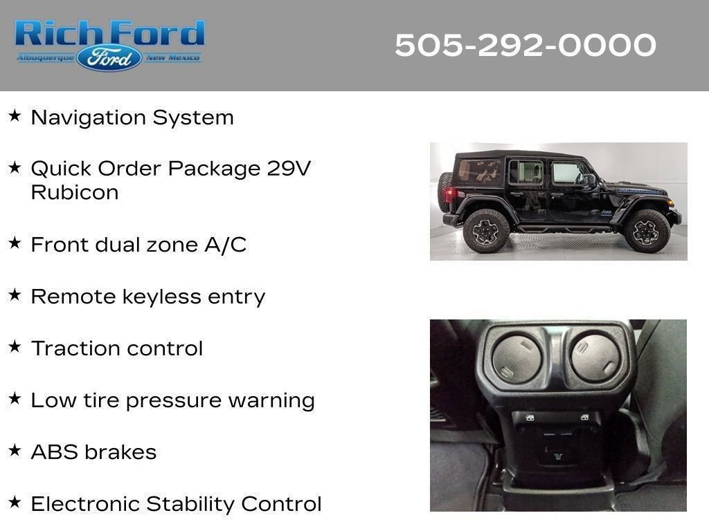 Used 2023 Jeep Wrangler Unlimited Rubicon 4xe AWD/4WD image 21